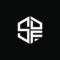 SDF logo SDF icon SDF vector SDF monogram SDF letter SDF minimalist SDF triangle SDF hexagon Circle Unique modern flat abstract logo design 