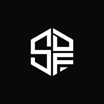 SDF logo SDF icon SDF vector SDF monogram SDF letter SDF minimalist SDF triangle SDF hexagon Circle Unique modern flat abstract logo design 