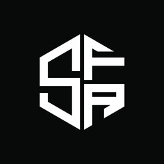 SFA logo SFA icon SFA vector SFA monogram SFA letter SFA minimalist SFA triangle SFA hexagon Circle Unique modern flat abstract logo design 