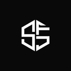 SFJ logo SFJ icon SFJ vector SFJ monogram SFJ letter SFJ minimalist SFJ triangle SFJ hexagon Circle Unique modern flat abstract logo design 