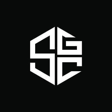 SGC logo SGC icon SGC vector SGC monogram SGC letter SGC minimalist SGC triangle SGC hexagon Circle Unique modern flat abstract logo design 