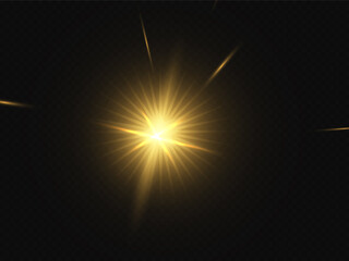 Glow light effect. Star burst with sparkles.Sun.
