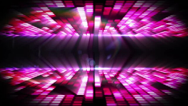 Animation of pink disco lights and light trails