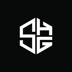 SHG logo SHG icon SHG vector SHG monogram SHG letter SHG minimalist SHG triangle SHG hexagon Circle Unique modern flat abstract logo design 