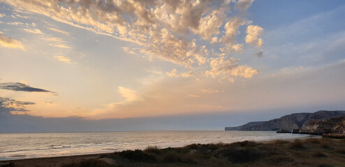 sunset over the sea