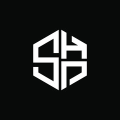 SHP logo SHP icon SHP vector SHP monogram SHP letter SHP minimalist SHP triangle SHP hexagon Circle Unique modern flat abstract logo design 
