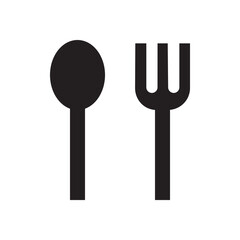 Spoon and fork symbol for restaurant sign