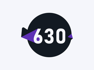 Number 630 logo icon design vector image