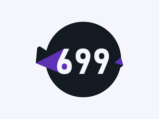 Number 699 logo icon design vector image