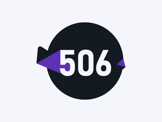Number 506 logo icon design vector image