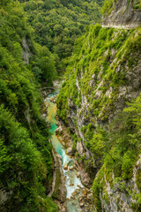 Fototapeta na wymiar Tolmin Gorge (Tolminska Korita), Soca Valley, Triglav National Park, Slovenia, Europe