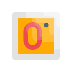 Zero point vector flat icon style illustration. EPS 10 file