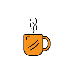 cup line illustration colored icon. element of business illustration icons. Signs, symbols can be used for web, logo, mobile app, UI, UX