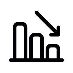 Illustration vector graphic of loss icon. Line style icon. Vector illustration isolated on white background. Perfect for website or application design.