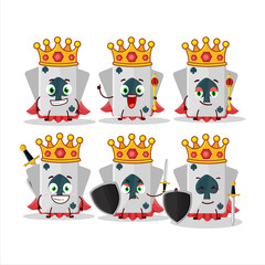 A Charismatic King remi card spade cartoon character wearing a gold crown