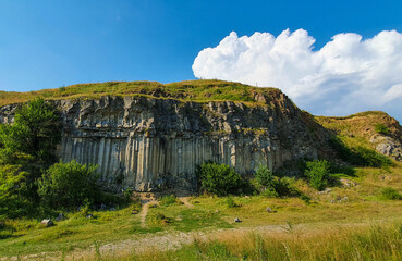 Basalt columns from Racos - Romania