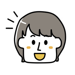 発見、気づきがあった女の子の顔アイコン