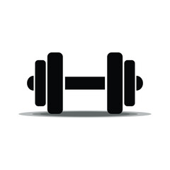 Dumbbell for gym icon , black sign design. Dumbbell vector pictogram on white background vector eps icon. Gym and fitness concept.