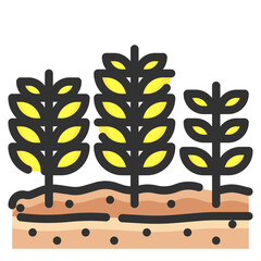 wheat line icon