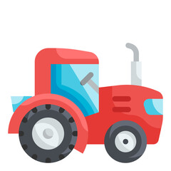 tractor flat icon