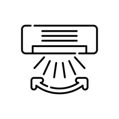 Swing vector outline icon style illustration. EPS 10 file