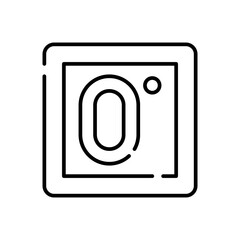 Zero point vector outline icon style illustration. EPS 10 file