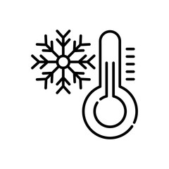 cooling vector outline icon style illustration. EPS 10 file