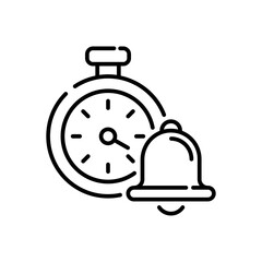 Timer vector outline icon style illustration. EPS 10 file