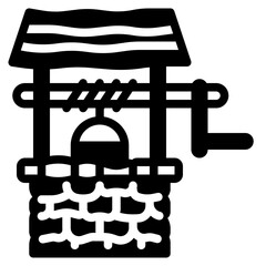 well glyph icon