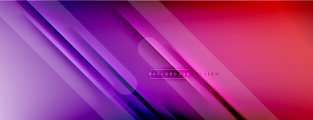 Abstract background - lines composition created with lights and shadows. Technology or business digital template. Trendy simple fluid color gradient abstract background with dynamic