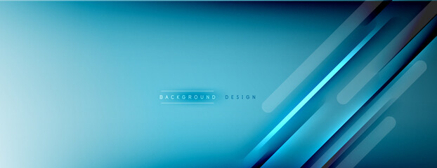 Abstract background - lines composition created with lights and shadows. Technology or business digital template. Trendy simple fluid color gradient abstract background with dynamic