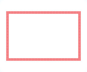 abstract artistic creative red floral border