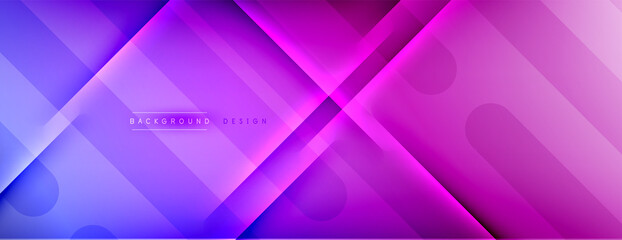 Abstract background - lines composition created with lights and shadows. Technology or business digital template. Trendy simple fluid color gradient abstract background with dynamic