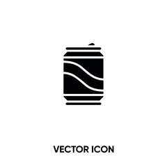 Soda can vector icon. Modern, simple flat vector illustration for website or mobile app.Soda symbol, logo illustration. Pixel perfect vector graphics	