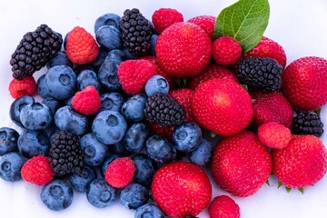 raspberries and blueberries 2021