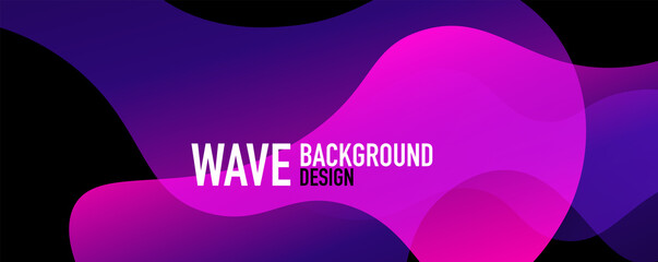 Abstract background - shiny fluid gradients and overlapping waves. Vector Illustration For Wallpaper, Banner, Background, Landing Page