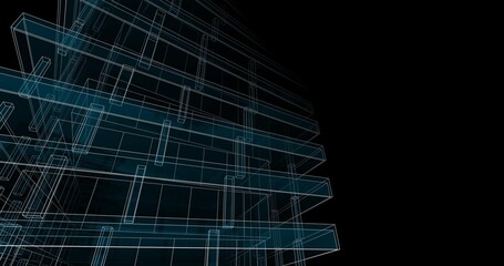 Obraz premium Modern architecture digital background 3d illustration