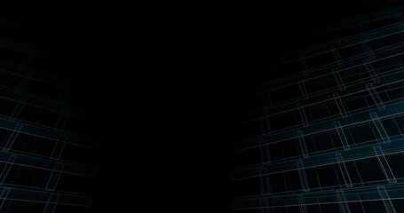Modern architecture digital background 3d illustration