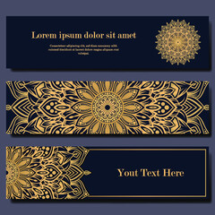 Mandala banners luxury template design
