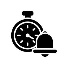 Timer vector solid icon style illustration. EPS 10 file