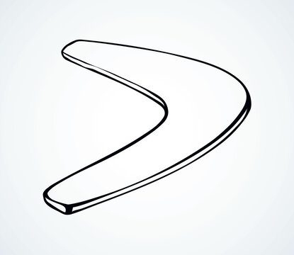 Boomerang in flight. Vector drawing