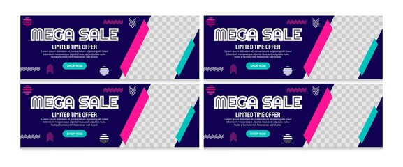 Vektor abstrak desain geometris spanduk web template