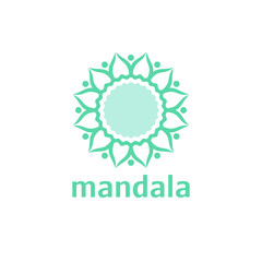 Mandala Circle icon. Logo design. Vector Illustration.