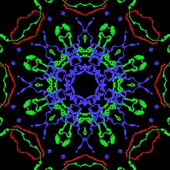 Colourful floral pattern illustration design.