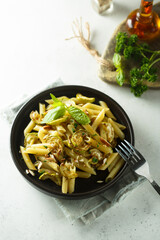 Pasta with zucchini and herbs