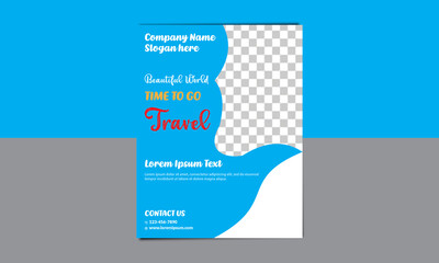 Travel flyer design template