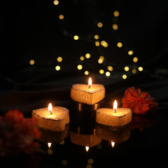 candles in the church Deepawali candle Diya light festival 