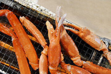 ズワイガニのバーベキュー