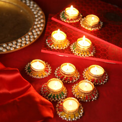 candles in the church Deepawali candle Diya light festival 