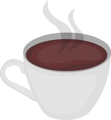 Vector emoticon illustration of a cup of coffee